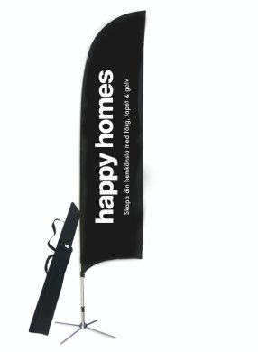 Beachflagga 260cm med stång och väska